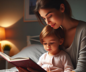 Mama czyta dziecku przed snem